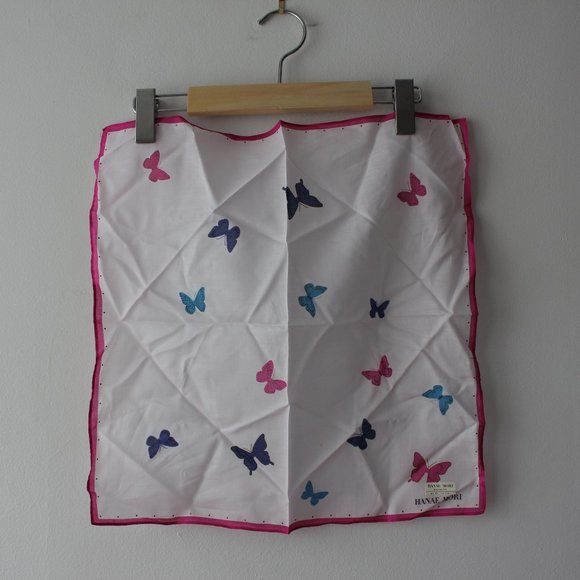 Hanae Mori Iconic Butterfly Square Scarf - Picture 8 of 9
